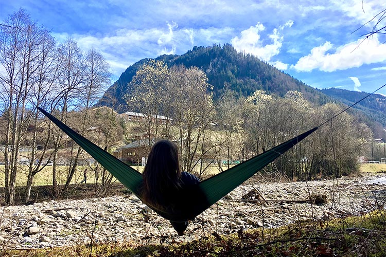 DD SuperLight Hammock in the mountains, France